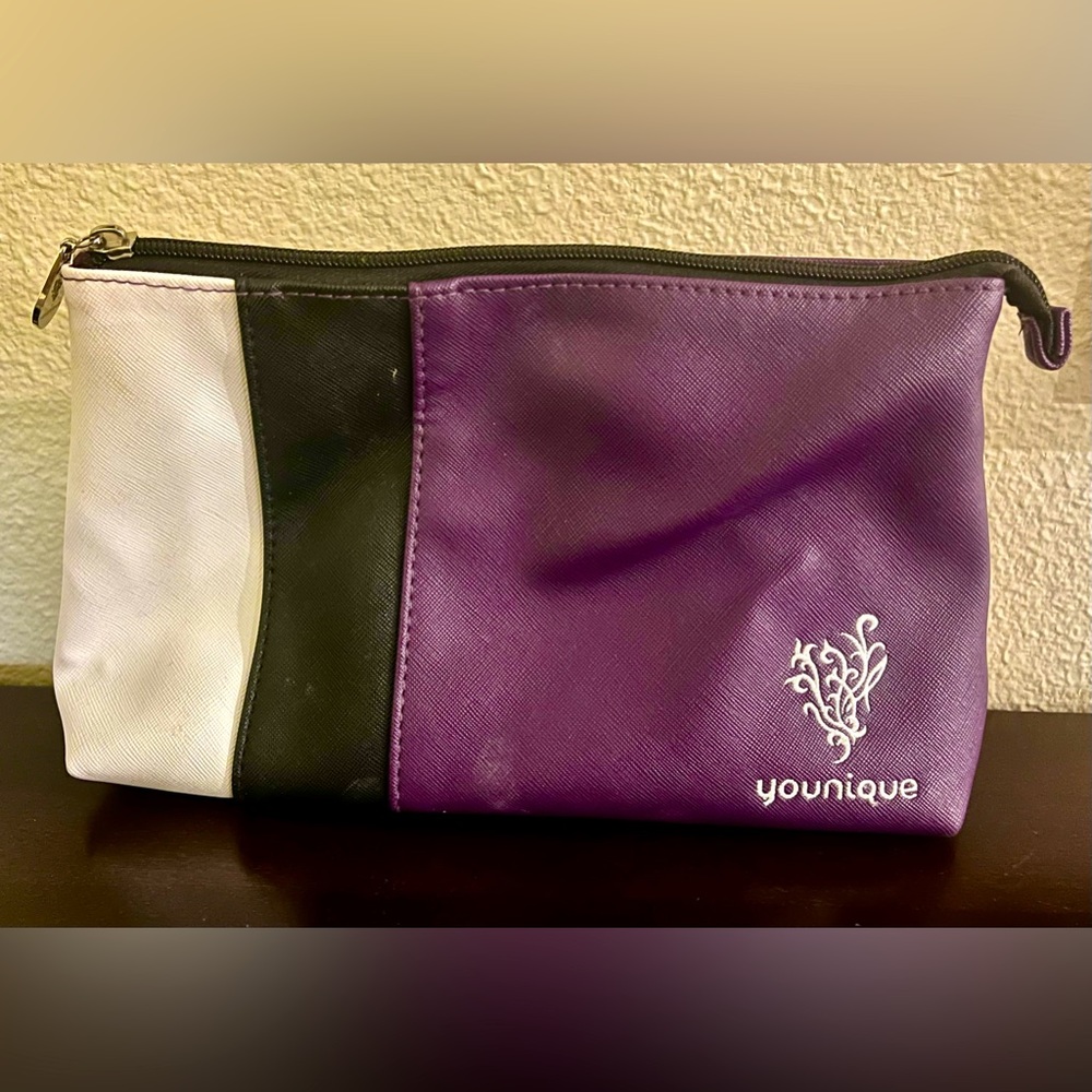 Younique Makeup Cosmetic Bags Black Purple Travel Bag